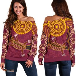Aboriginal Women's Off Shoulder Sweater Aboriginal Platypus