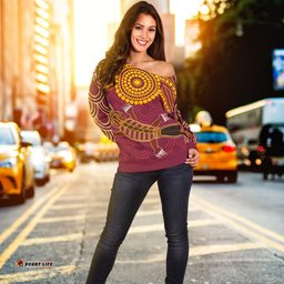 Aboriginal Women's Off Shoulder Sweater Aboriginal Platypus