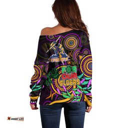 Storm Rugby Aboriginal Art Off Shoulder Sweater NAIDOC Indigenous Tribal