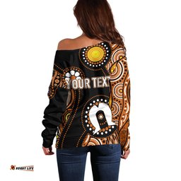 Personalised NAIDOC Off Shoulder Sweater Nothern Territory For Our Elders