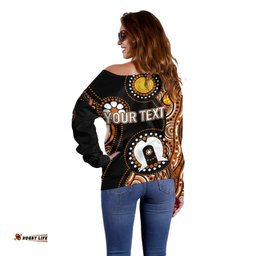 Personalised NAIDOC Off Shoulder Sweater Nothern Territory For Our Elders