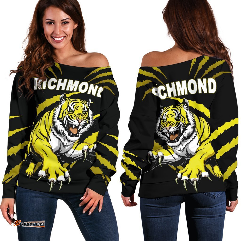 Richmond Women Off Shoulder Sweater Tigers