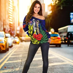 Anzac Day Off Shoulder Sweater Army Patterns