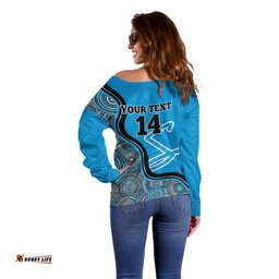 Custom Adelaide Strikers Off Shoulder Sweater Indigenous Art Grunge Style