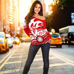 Federal Football Club Off Shoulder Sweater Indigenous