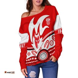 Federal Football Club Off Shoulder Sweater Indigenous