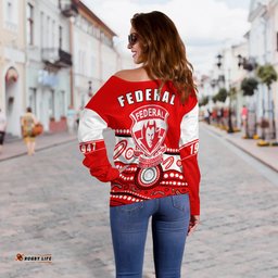 Federal Football Club Off Shoulder Sweater Indigenous