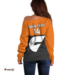 Personalised GWS Giants Football Off Shoulder Sweater Sporty Style