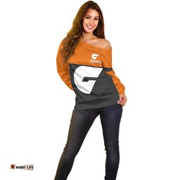 Personalised GWS Giants Football Off Shoulder Sweater Sporty Style