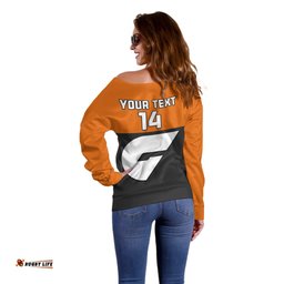 Personalised GWS Giants Football Off Shoulder Sweater Sporty Style