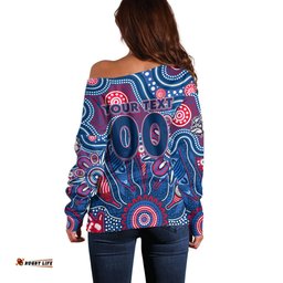 Personalised Bulldogs NAIDOC Week 2024 Off Shoulder Sweater Aussie Aboriginal Art