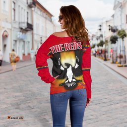 Adelaide United Women Off Shoulder Sweater The Reds
