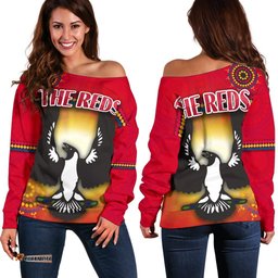 Adelaide United Women Off Shoulder Sweater The Reds