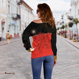 Bangalore Cricket India Off Shoulder Sweater Royal Challengers