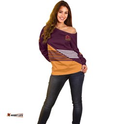 Brisbane Broncos NRL Off Shoulder Sweater