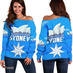 Sydney FC Sky Blue Off Shoulder Sweater