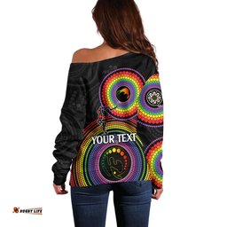 Personalised Australia LGBT Off Shoulder Sweater You Are Exactly Who You Should Be Aboriginal Style