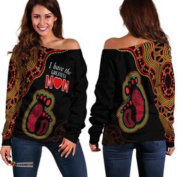Australia Mother Day Aboriginal Off Shoulder Sweater The Greatest MOM