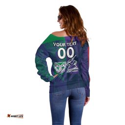 Custom Dragons Cowboys Combine Storm Warriors Off Shoulder Sweater Sport Style Version 02
