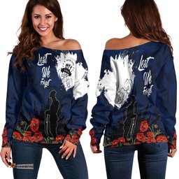 Anzac Day Women's Off Shoulder Sweater Australia Anzac Day 2021
