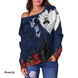 Anzac Day Women's Off Shoulder Sweater Australia Anzac Day 2021
