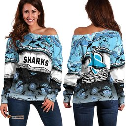 Sharkies Aboriginal Women Off Shoulder Sweater