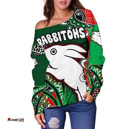 Rabbitohs Women Off Shoulder Sweater Indigenous Survival World