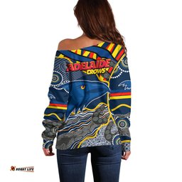 The Crows Football Off Shoulder Sweater Adelaide Be Unique Aboriginal Dots