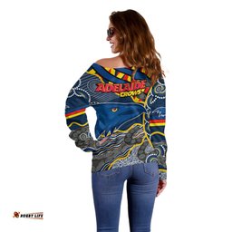 The Crows Football Off Shoulder Sweater Adelaide Be Unique Aboriginal Dots