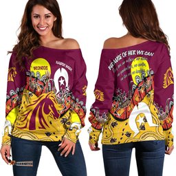 Brisbane Broncos Off Shoulder Sweater NAIDOC Week Aboriginal and Torres Strait Islander