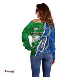 Personalised Rabbitohs And Cowboys Rugby Off Shoulder Sweater Dynamic Style