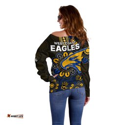 AFL West Coast Eagles 1986 Aboriginal Off Shoulder Sweater 03