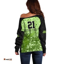 Sydney Thunder Custom Off Shoulder Sweater BBL Cricket Team 2024