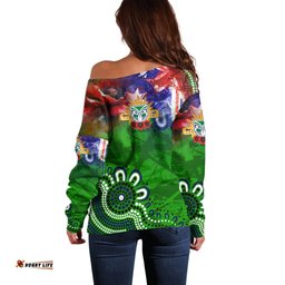 Personalised New Zealand Warriors ANZAC Off Shoulder Sweater Scratch Style