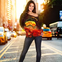 Aboriginal Personalised Women's Off Shoulder Sweater Anangu Custodians