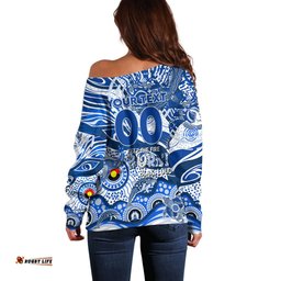 Custom NAIDOC Week 2024 Kangaroos Off Shoulder Sweater Aboriginal Animals Keep The Fire Burning