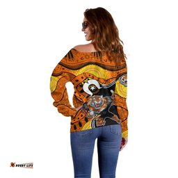 Tigers Mascot NRL Off Shoulder Sweater NAIDOC
