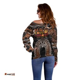 Torres Strait Islander NAIDOC 2024 Off Shoulder Sweater Dhari Headdress Indigenous Cultural Spirit