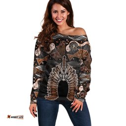 Torres Strait Islander NAIDOC 2024 Off Shoulder Sweater Dhari Headdress Indigenous Cultural Spirit