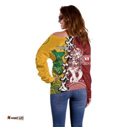 Mate Ma'a Tonga Vs Australia Rugby Personalized Off Shoulder Sweater Special Mascots