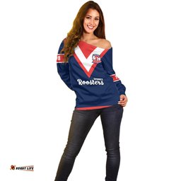 Roosters Rugby Off Shoulder Sweater Tricolours 1908 Sporty Version