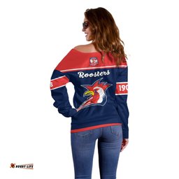 Roosters Rugby Off Shoulder Sweater Tricolours 1908 Sporty Version
