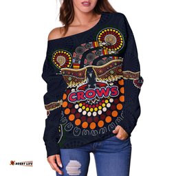 Adelaide Women Off Shoulder Sweater Indigenous Crows