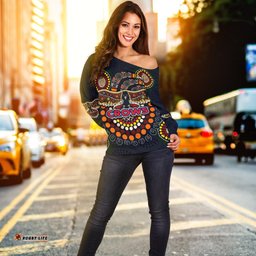 Adelaide Women Off Shoulder Sweater Indigenous Crows