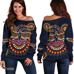 Adelaide Women Off Shoulder Sweater Indigenous Crows