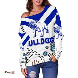 Canterbury Bankstown Bulldogs Women Off Shoulder Sweater Indigenous NO.2