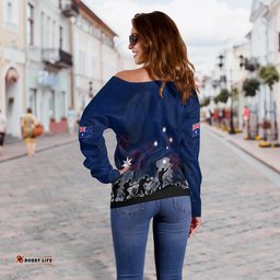 Australia Anzac Day Off Shoulder Sweater Rosemary In Heart