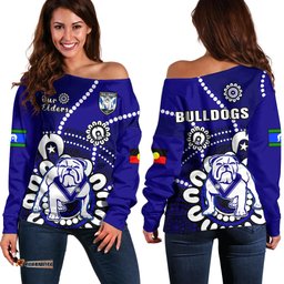 Bulldogs Rugby NAIDOC Off Shoulder Sweater For Our Elders Aboriginal