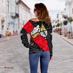 Bombers Naidoc Week Women's Off Shoulder Sweater Essendon Ingenious 07