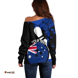 Personalised Australia Bowling Born To Bowl Off Shoulder Sweater Grunge Style